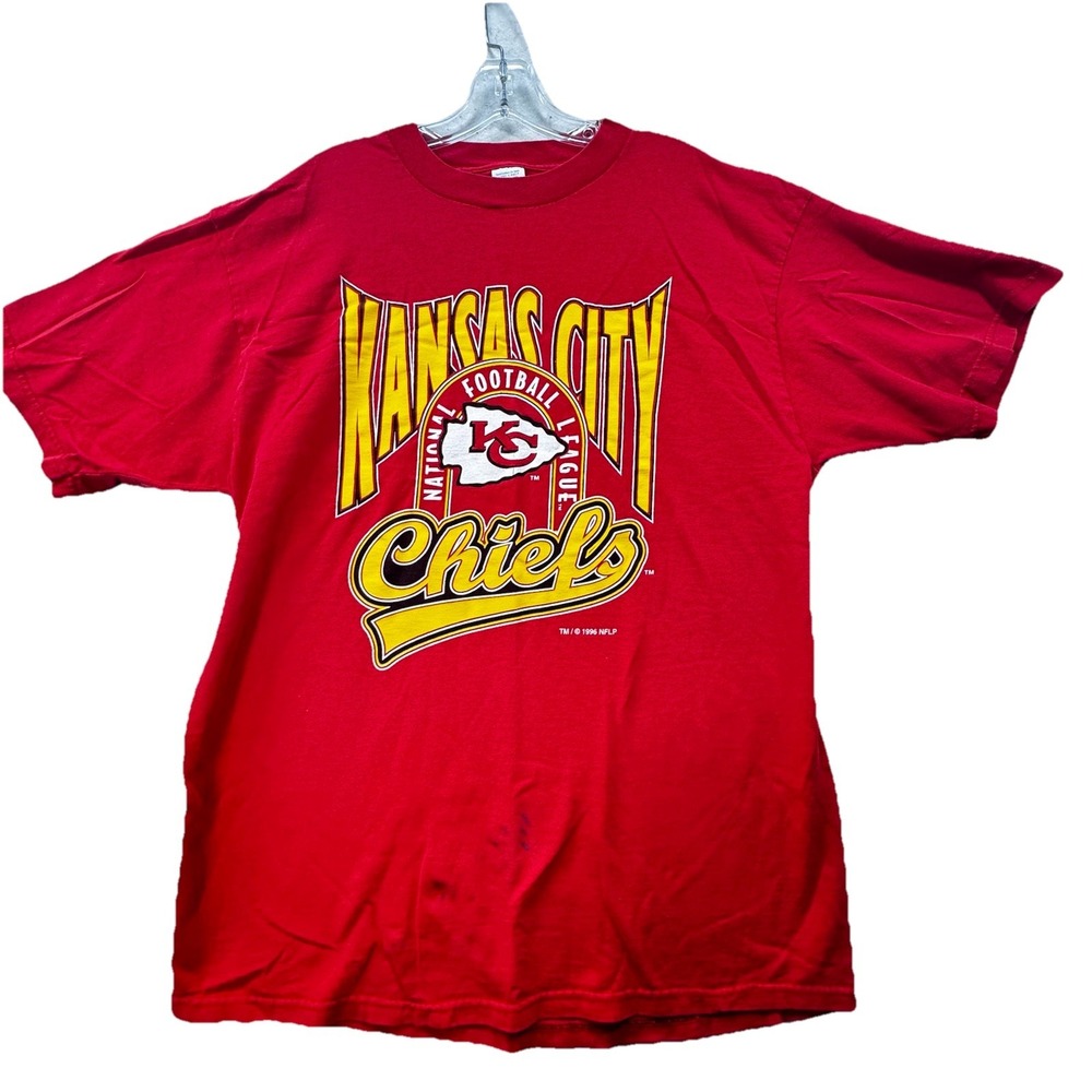 Vintage 90s Logo 7 KC Kansas City Chiefs Football NFL Size XL Made in USA